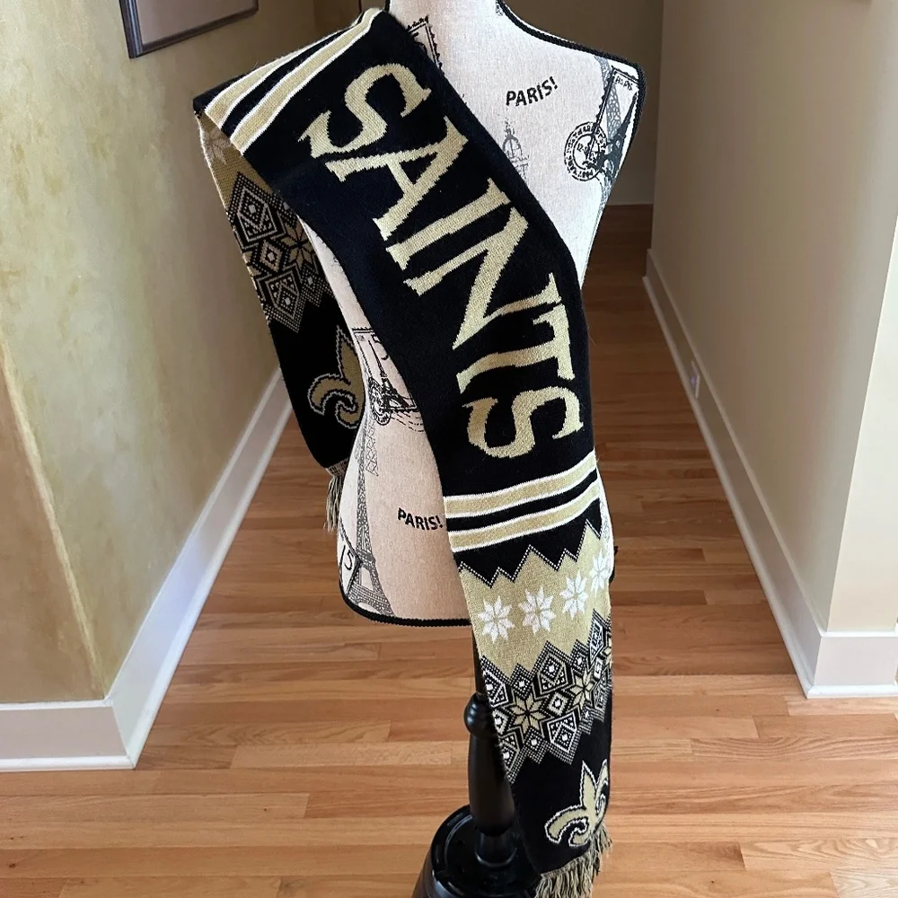 New Orleans Saints Knitted Scarf Winter Neck Scarf